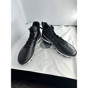 Men's Under Armour 3021198-002 Black Hammer Mid RM Football Cleats Size 15